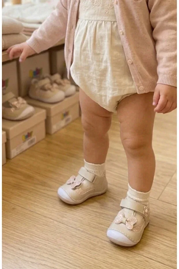 Детские туфли для девочек ортопедические Mustey, Beige — фото 4