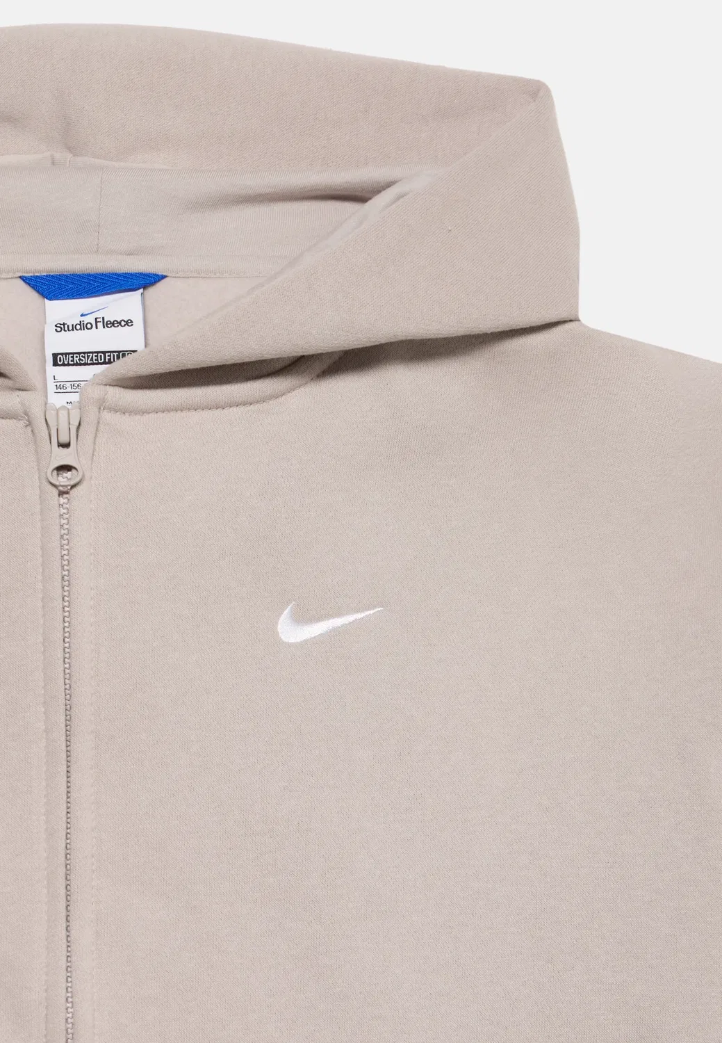 Студия - толстовка на молнии Nike Sportswear, Moon Particle/White — фото 3
