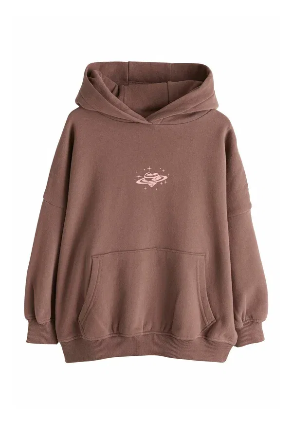 Худи с принтом космос Regular Fit Next, Chocolate Brown, коричневый/шоколадный — фото 3