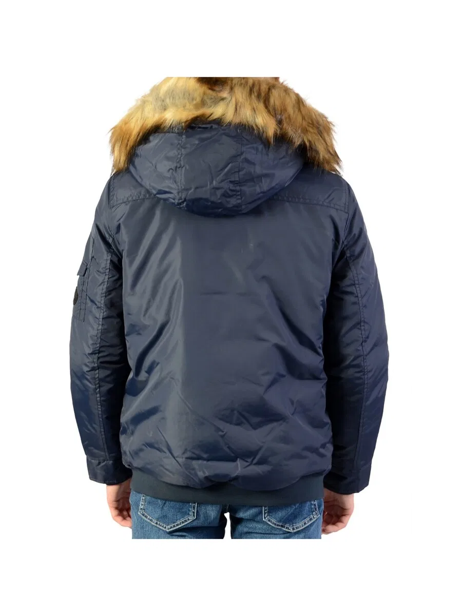 Зимняя куртка Pepe Jeans темно-синего цвета — фото 3