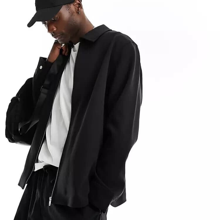 

Куртка-рубашка Weekday Curtis Relaxed Fit, черный