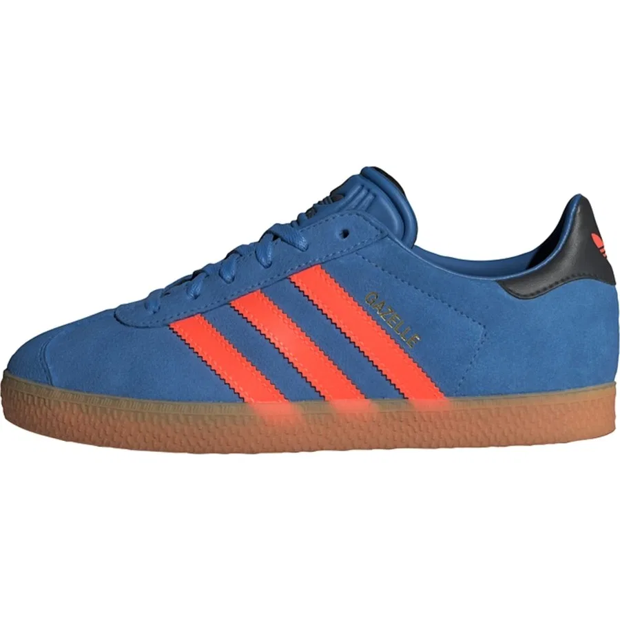 Кроссовки с супинатором из экокожи Gazelle Originals JP7124 adidas, Сине-оранжево-черный — фото 2