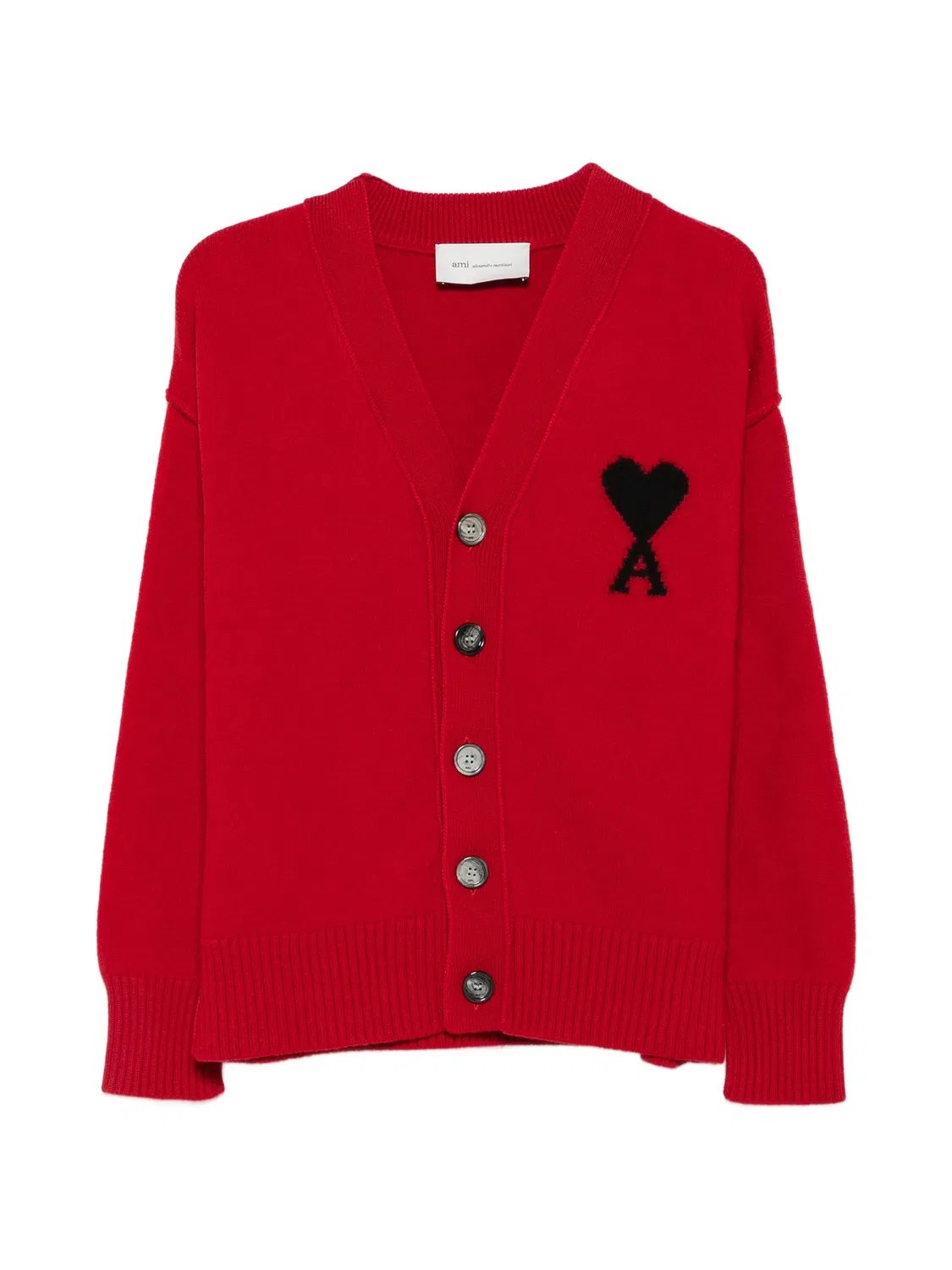 AMI Paris Кардиган Ami de Coeur красный