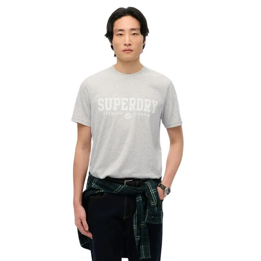 Мужская футболка с принтом Core Sports Superdry, Grau — фото 3