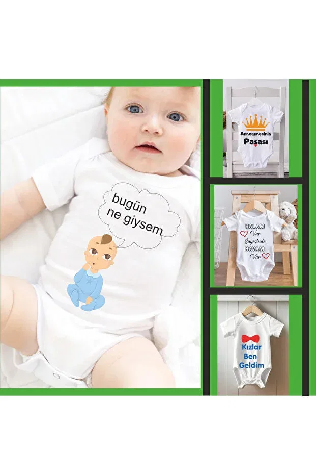 Детское боди с принтом I came to eat my grandfather's retirement pay, short-sleeved baby bodysuit with writing 3Tdesing, White — фото 2