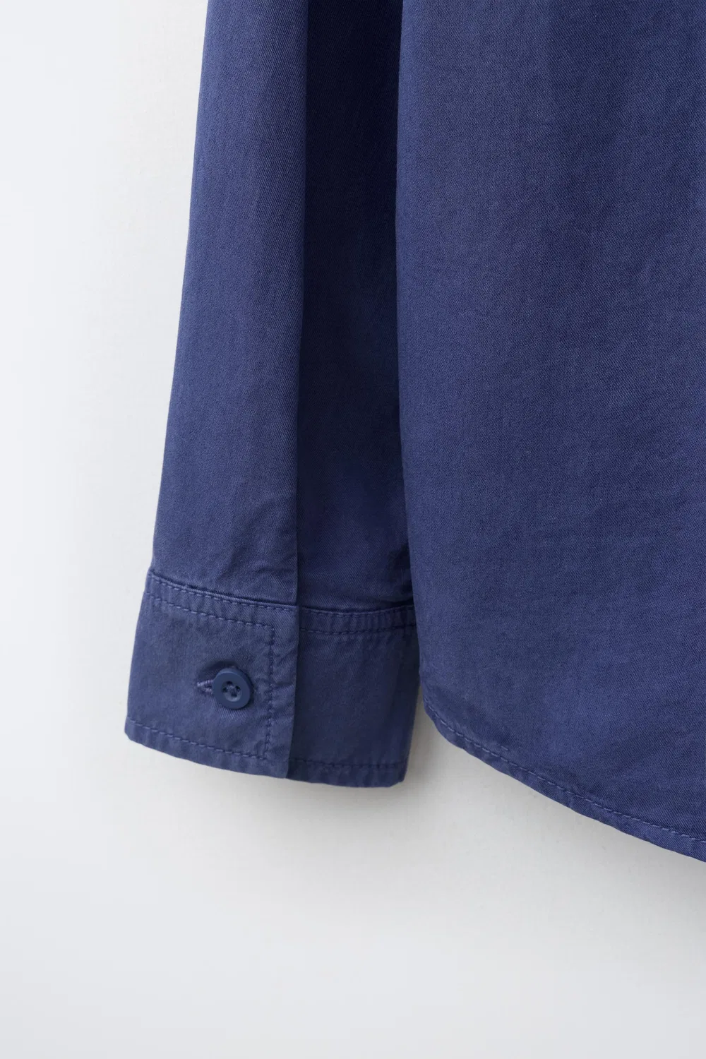 Рубашка с вышитыми деталями ZARA, Bluish — фото 4