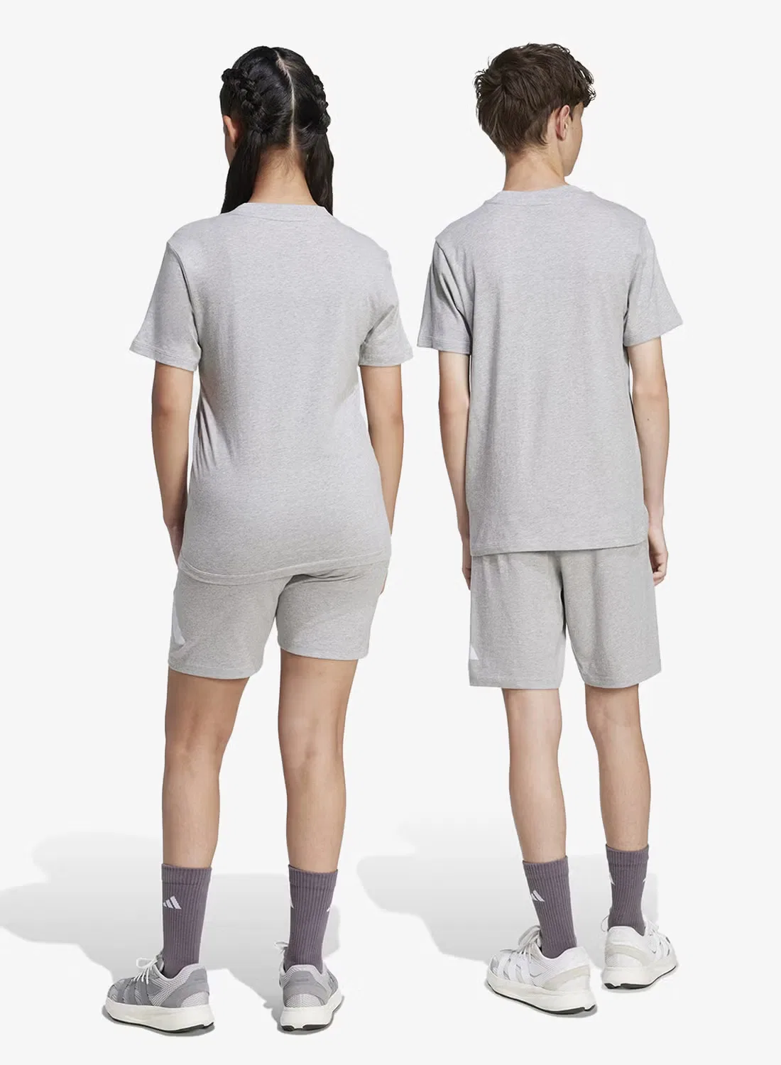 Шорты спортивные с кулиской Adidas, серый — фото 2