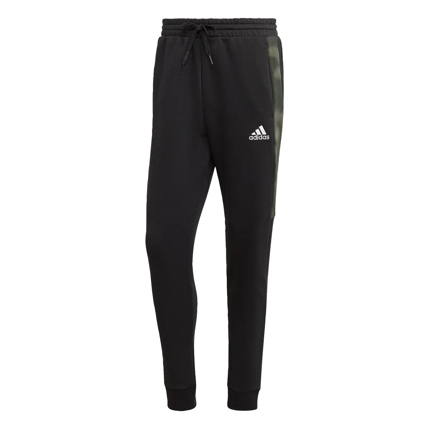 Мужские спортивные штаны с камуфляжным принтом Essentials Camo Print Fleece Hose Adidas, Schwarz — фото 2