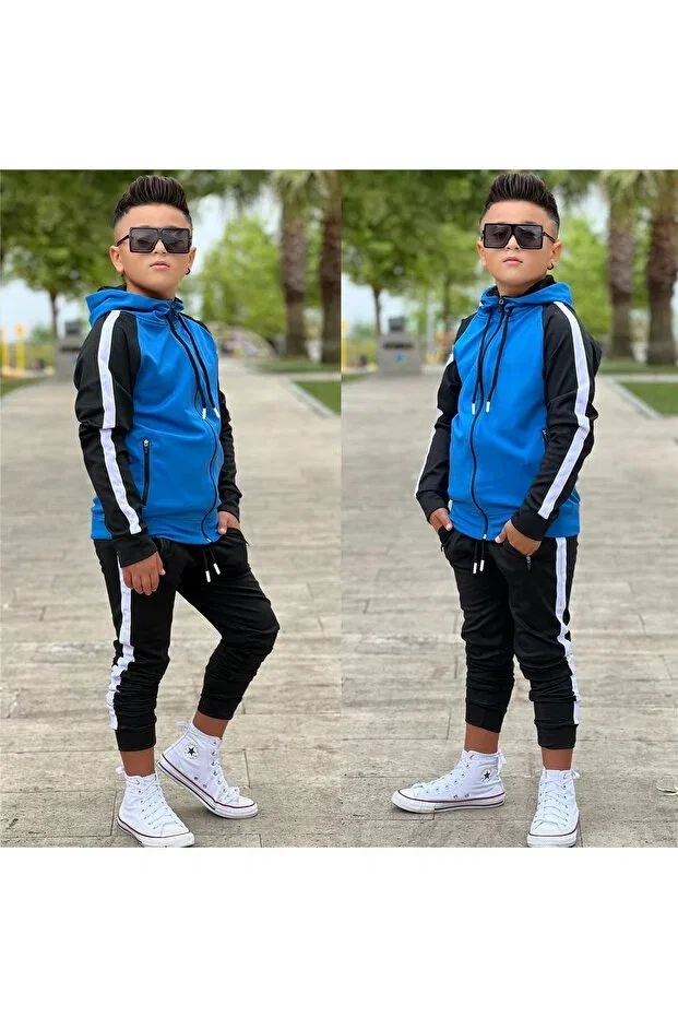 Детский спортивный костюм для мальчиков с принтом Pina Kids, Blue — фото 3