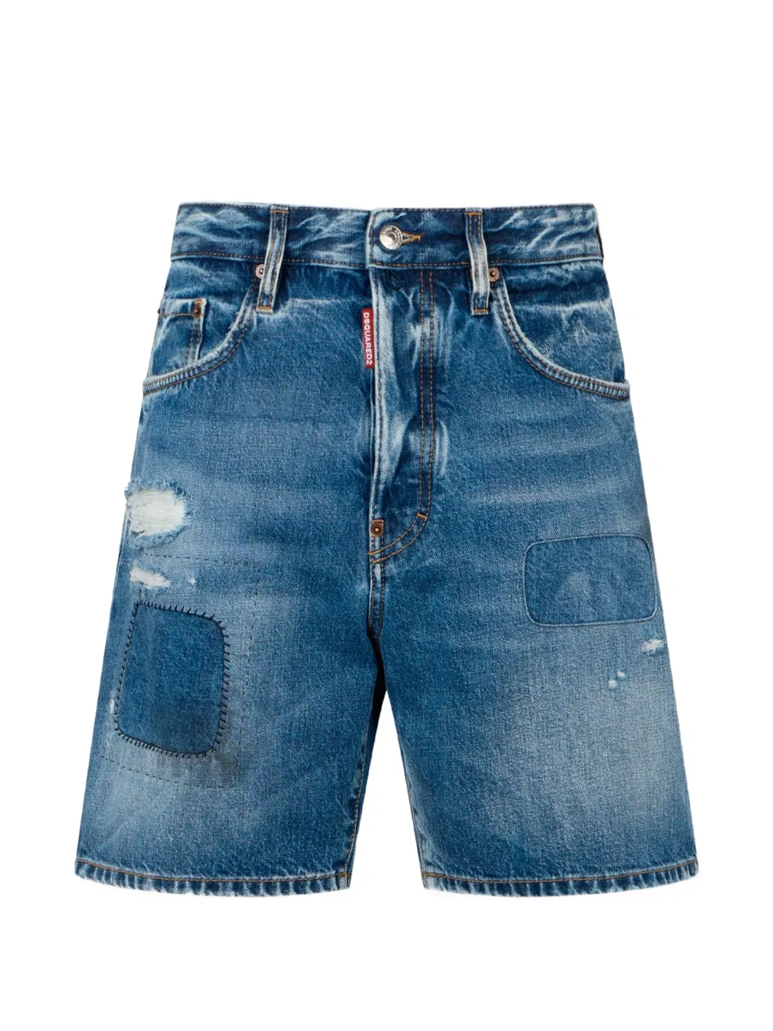 DSQUARED2 Джинсовые шорты The Worker синий