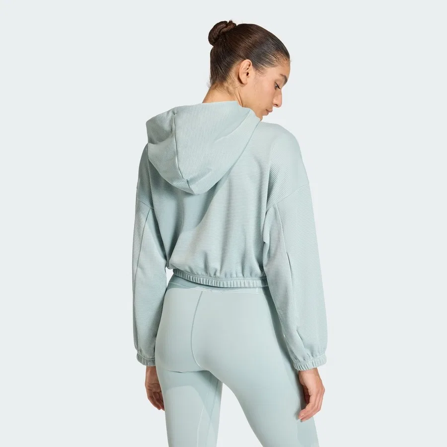 Спортивный свитшот с капюшоном Performance KD0258 Yoga Cover-Up adidas, Фиолетовый — фото 2