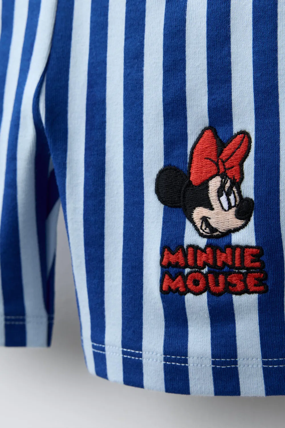 Полосатые вышитые леггинсы с изображением Минни Маус Disney ZARA, Blue — фото 4