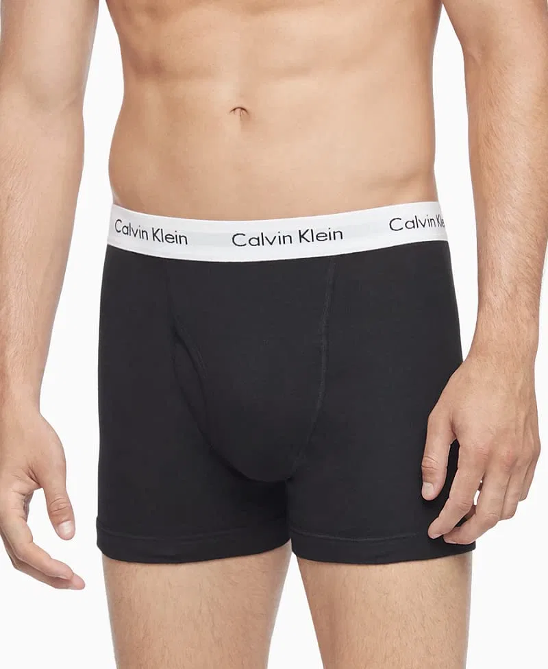 Мужские боксеры хлопковые с эластаном Calvin Klein, Black, 5 Pieces — фото 2