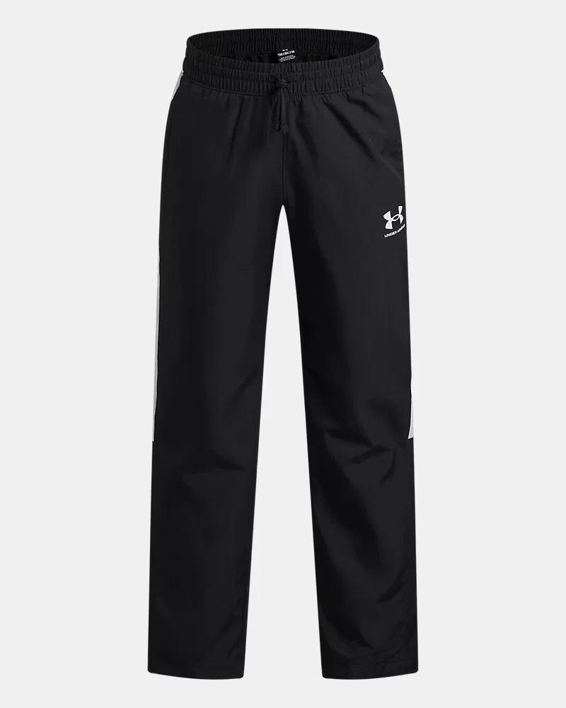 Штаны детские 63,5 см водоотталкивающие UA Rival Woven UnderArmour, Black/White