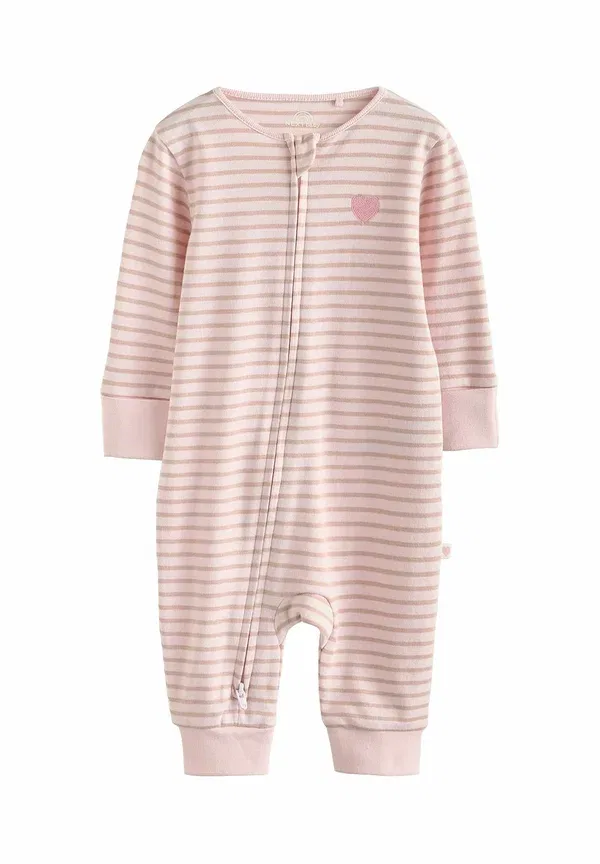 Комплект боди с принтом Regular fit two way zip footless 4 pack Next, Pink, розовый — фото 3