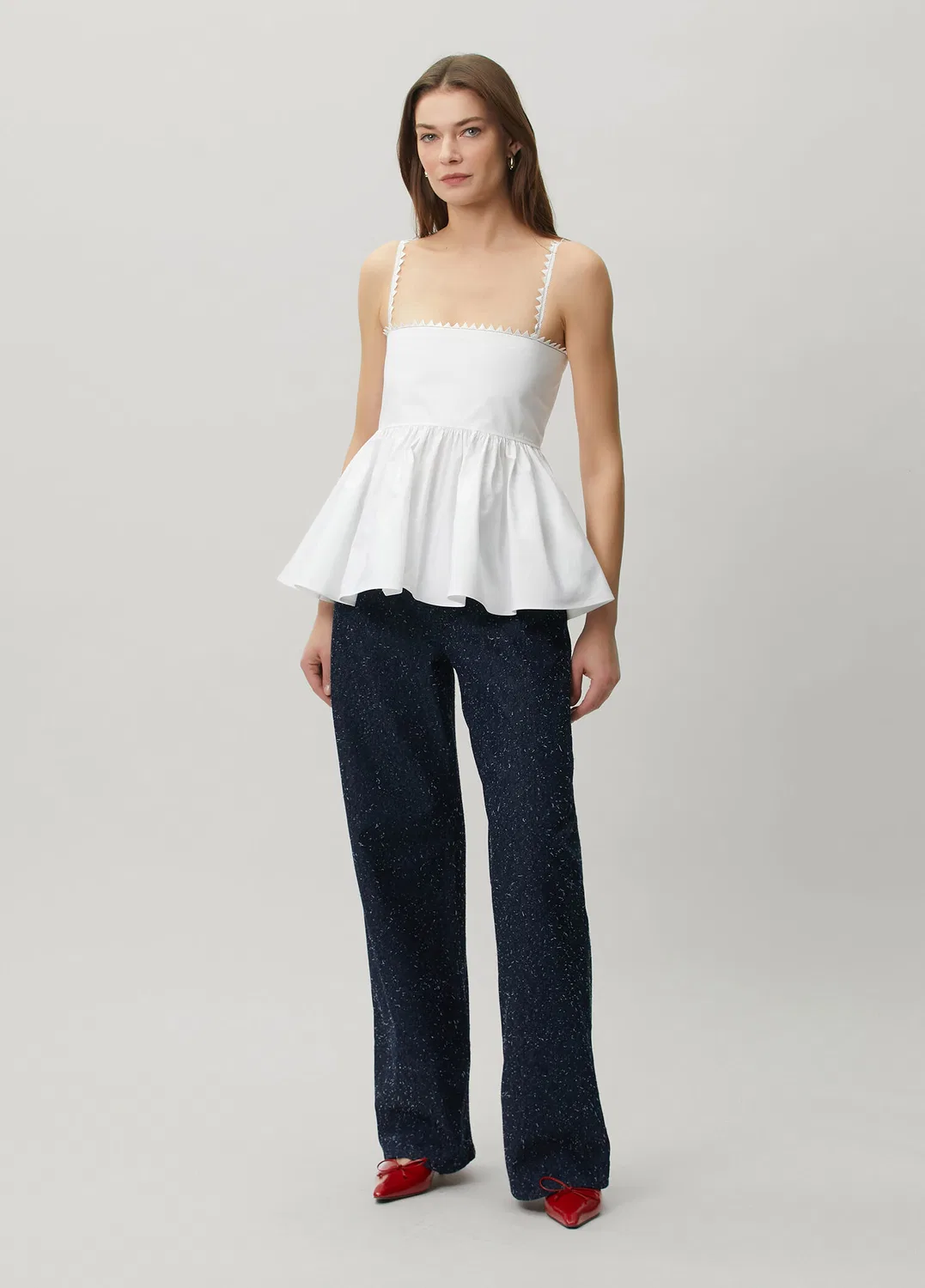 Блуза Peplum Jacquemus, white — фото 2