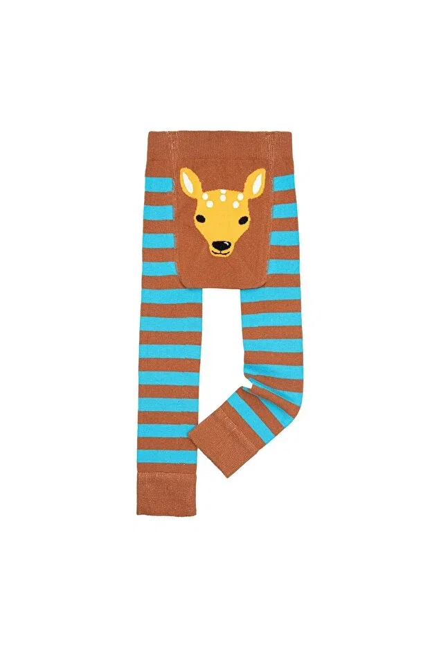 Детские леггинсы для девочек в полоску Baby knitwear leggings & underwear baby gazelle Petit Boom, Brown