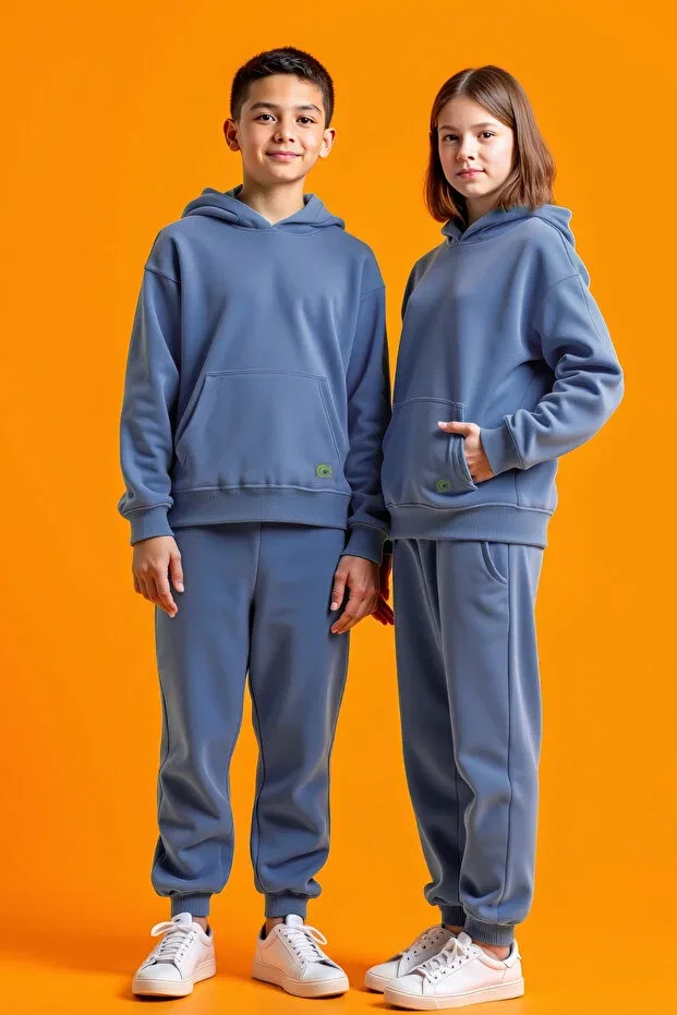 Детский комплект из свитшота и брюк с принтом Uthar kolini Minojoy, Colonial Blue