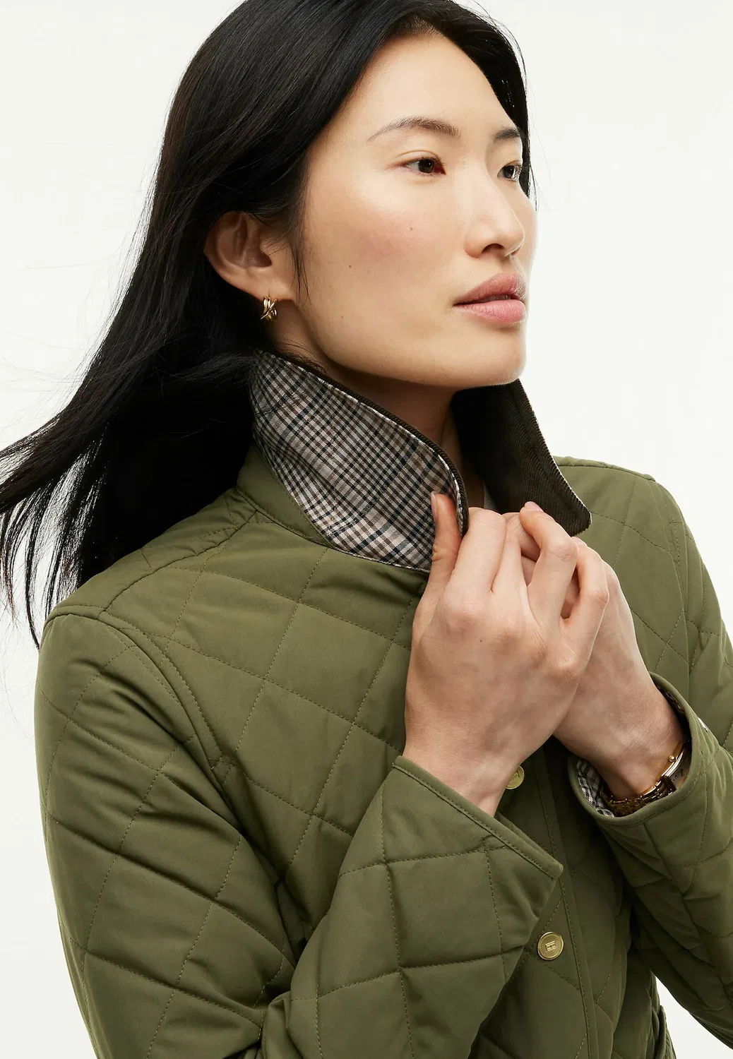 Стеганая приталенная куртка - легкая куртка Tommy Hilfiger, Utility Olive — фото 4