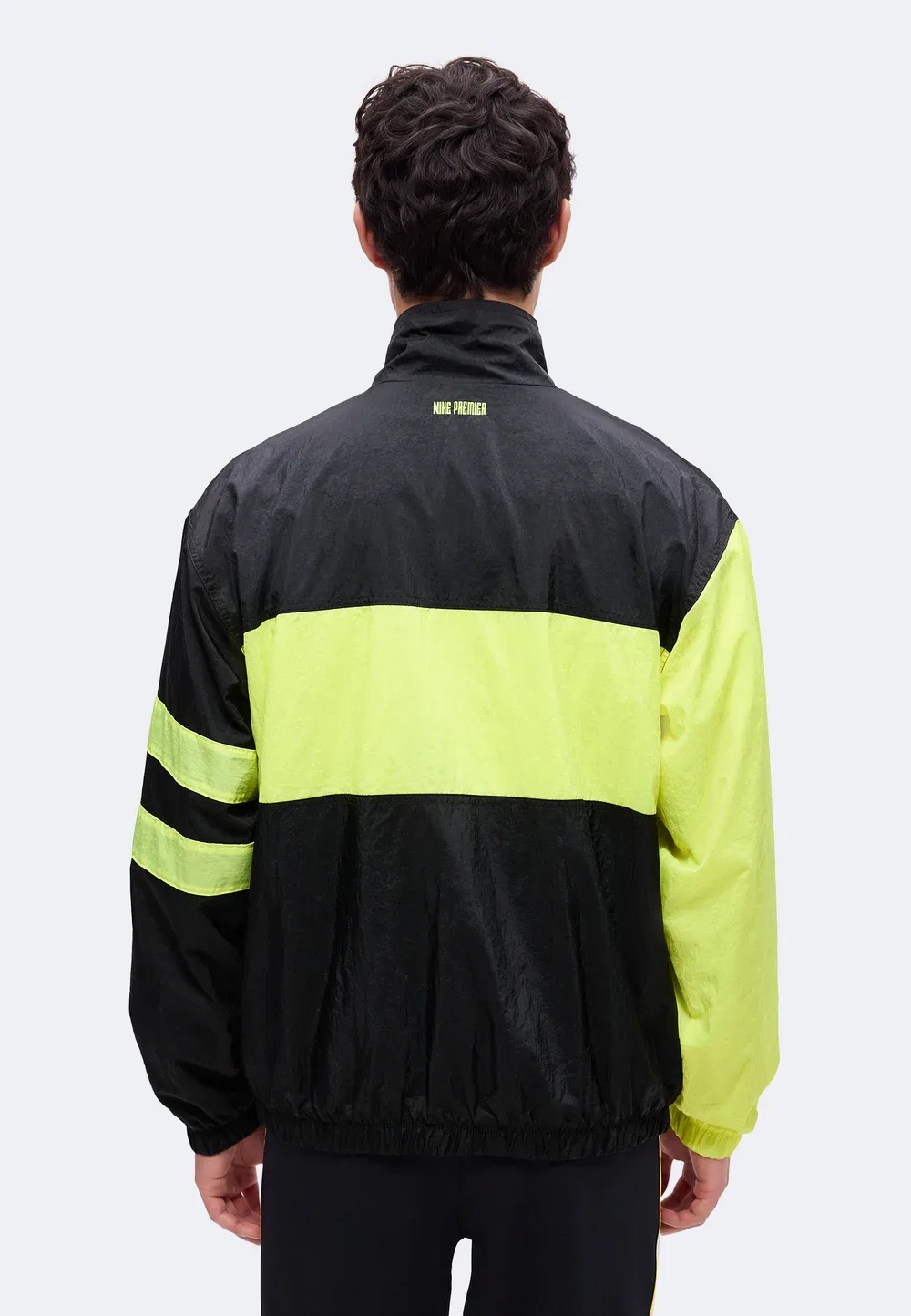Мужская футбольная спортивная куртка - тренировочная куртка Nike Performance, Black/Lemon — фото 3
