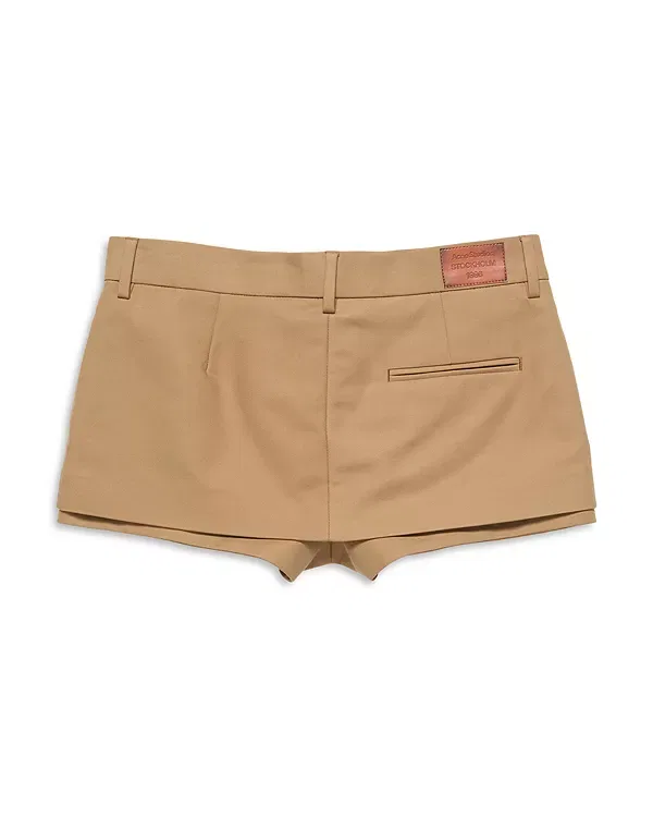 Женская мини-юбка из сатина Acne Studios, Camel Brown — фото 2