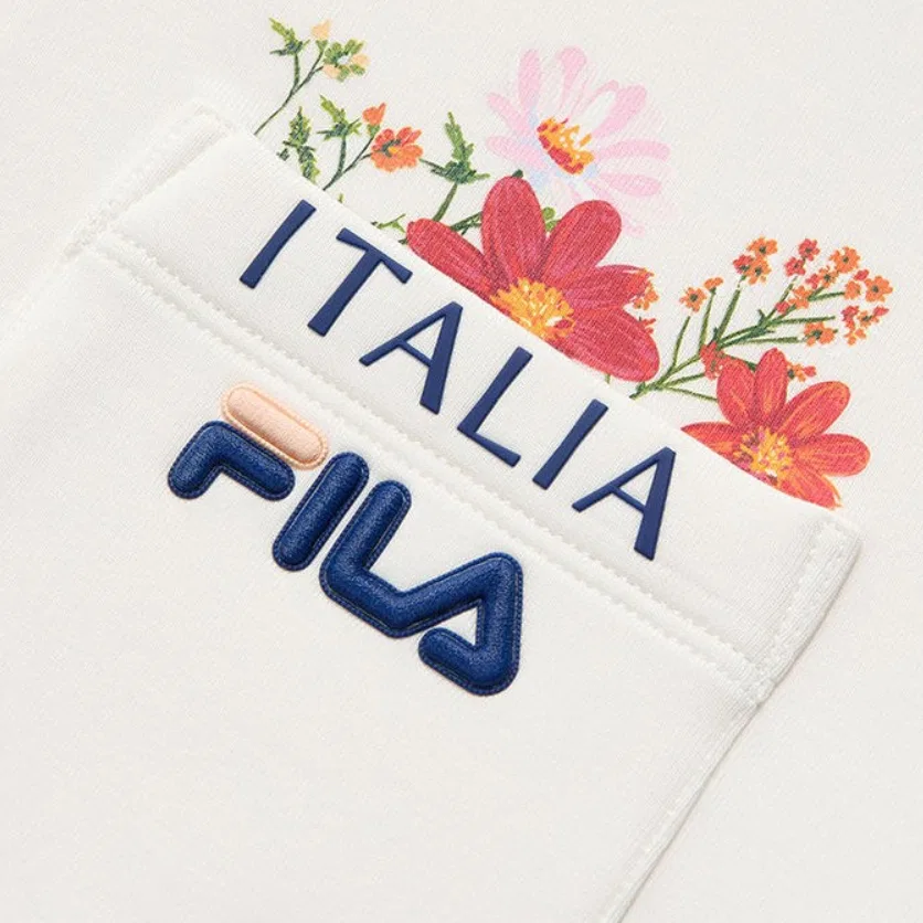 Детский комплект из футболки и юбки с длинным рукавом Cloud White-WT FILA KIDS — фото 4