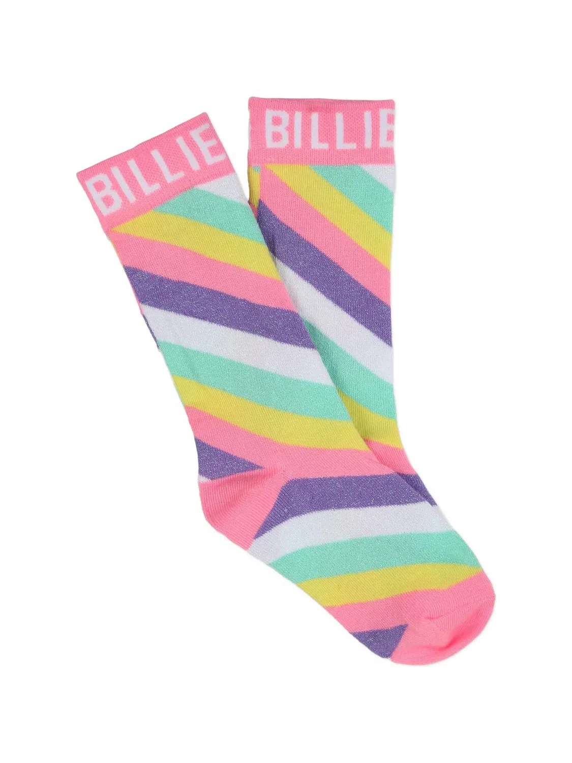 Полосатые носки с блестящим эффектом Billieblush, розовый