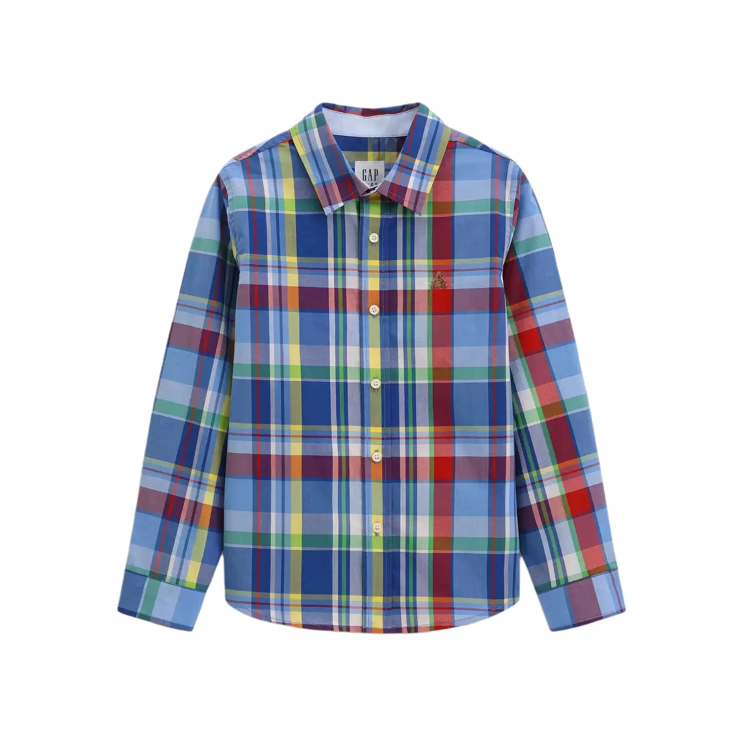 Детская рубашка в клетку GAP, Blue Plaid