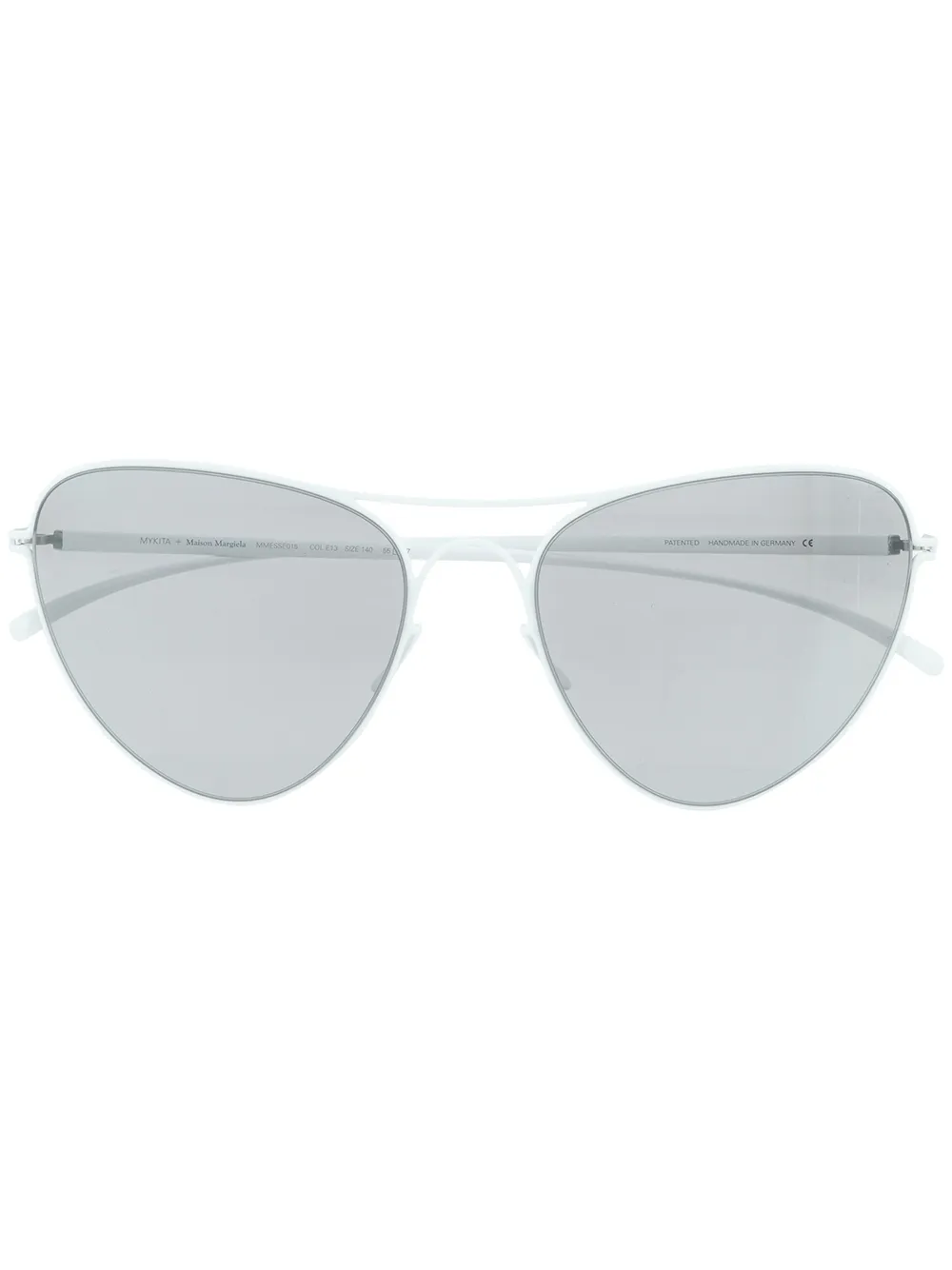 

Солнцезащитные очки-пилоты из коллаборации с Maison Margiela Mykita, белый