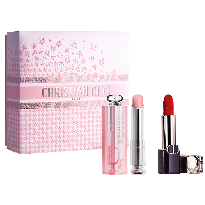 DIOR Набор косметики для макияжа Valentine's Day Limited Edition Heartbeat Red Lipstick Box Easy To Color 3,5 г + 3,2 г — фото 2