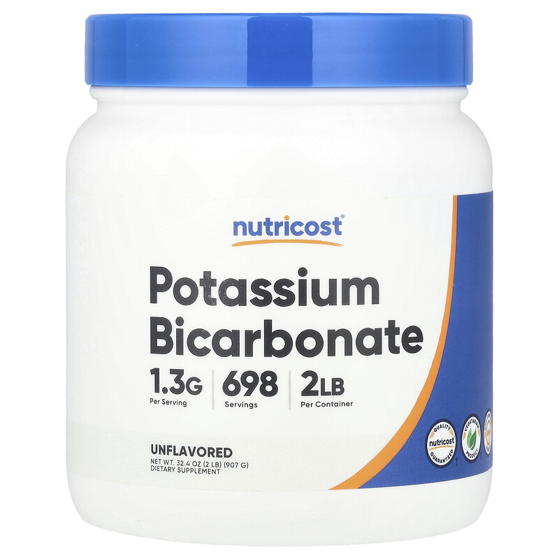 

Nutricost, Бикарбонат калия, без добавок, 907 г (32,4 унции)