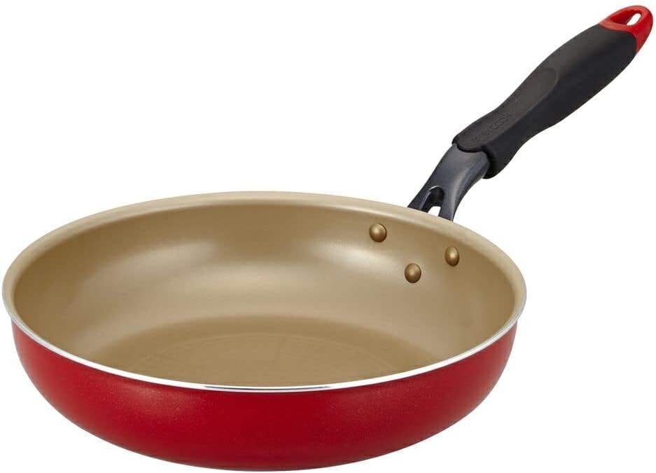 

Сковорода Evercook, 10,2 дюйма (26 см), совместима со всеми источниками тепла (совместима с IH), сковорода с антипригарным покрытием, без ПФОК, красная дошиша