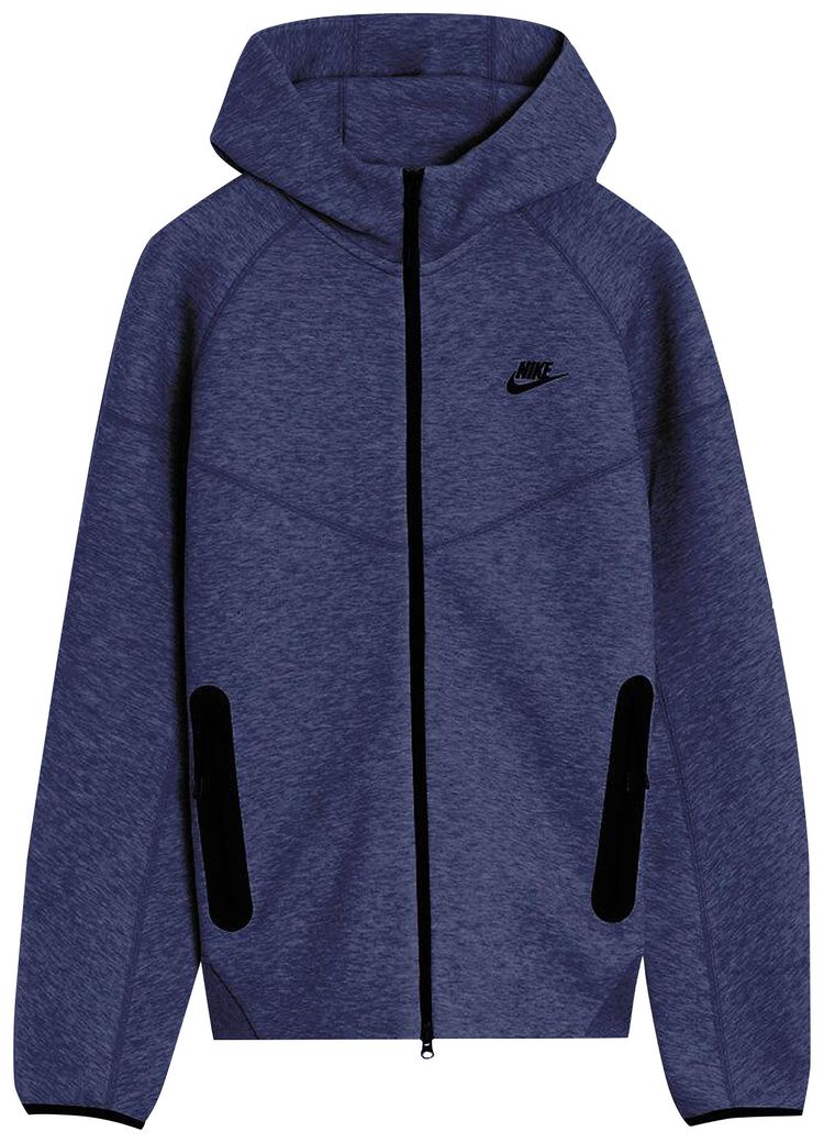 

Худи Nike Sportswear Tech Fleece Windrunner Full Zip Hoodie 'Obsidian Heather/Black', синий