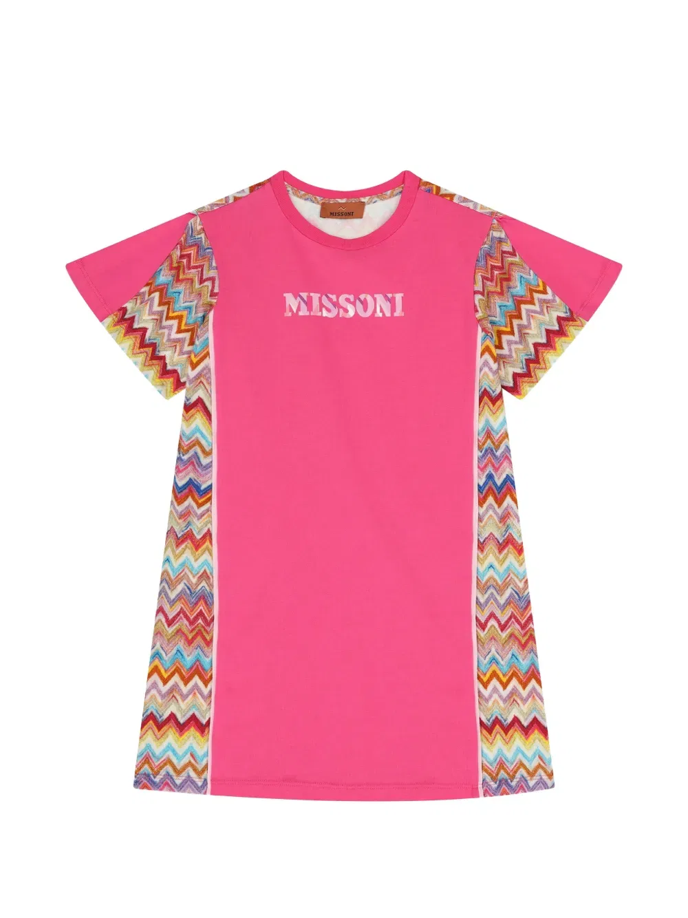 Платье с зигзагообразным узором Missoni Kids, розовый