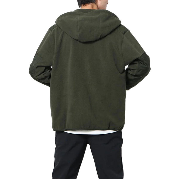 Куртка Men's Nike Sportswear Style Essentials+ Logo Embroidered Suede Hooded Solid Color Jacket Green, мультиколор — фото 4