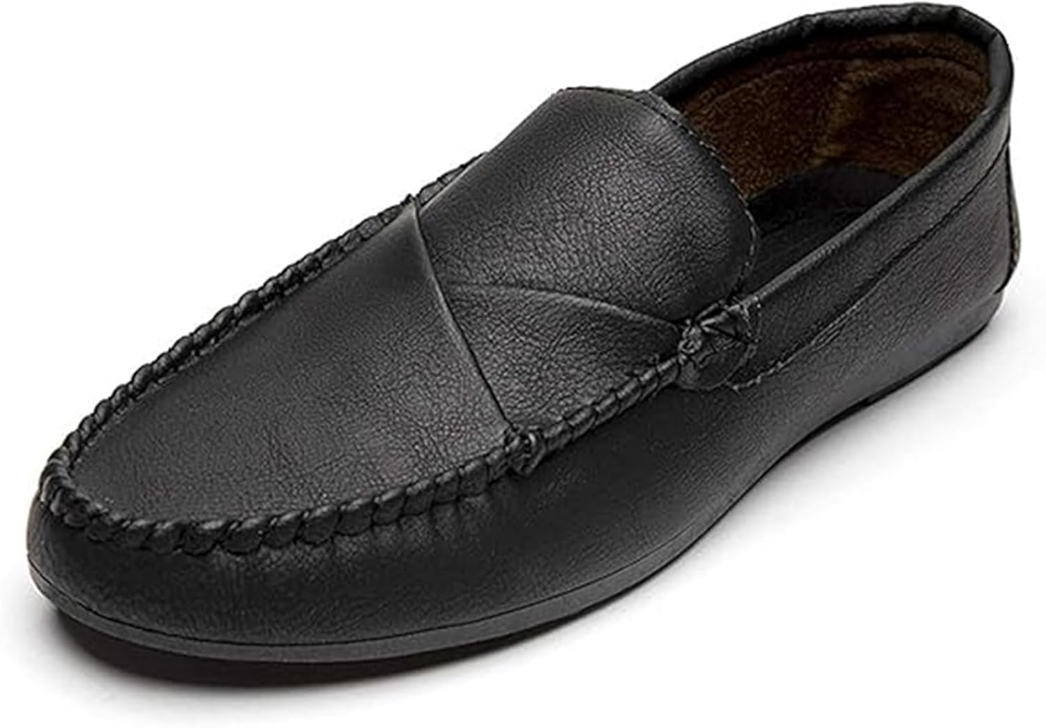 

Мужские лоферы Xinduoyu с круглым носком, нескользящие, комфортные, плоские, для свадьбы и повседневной носки, черный