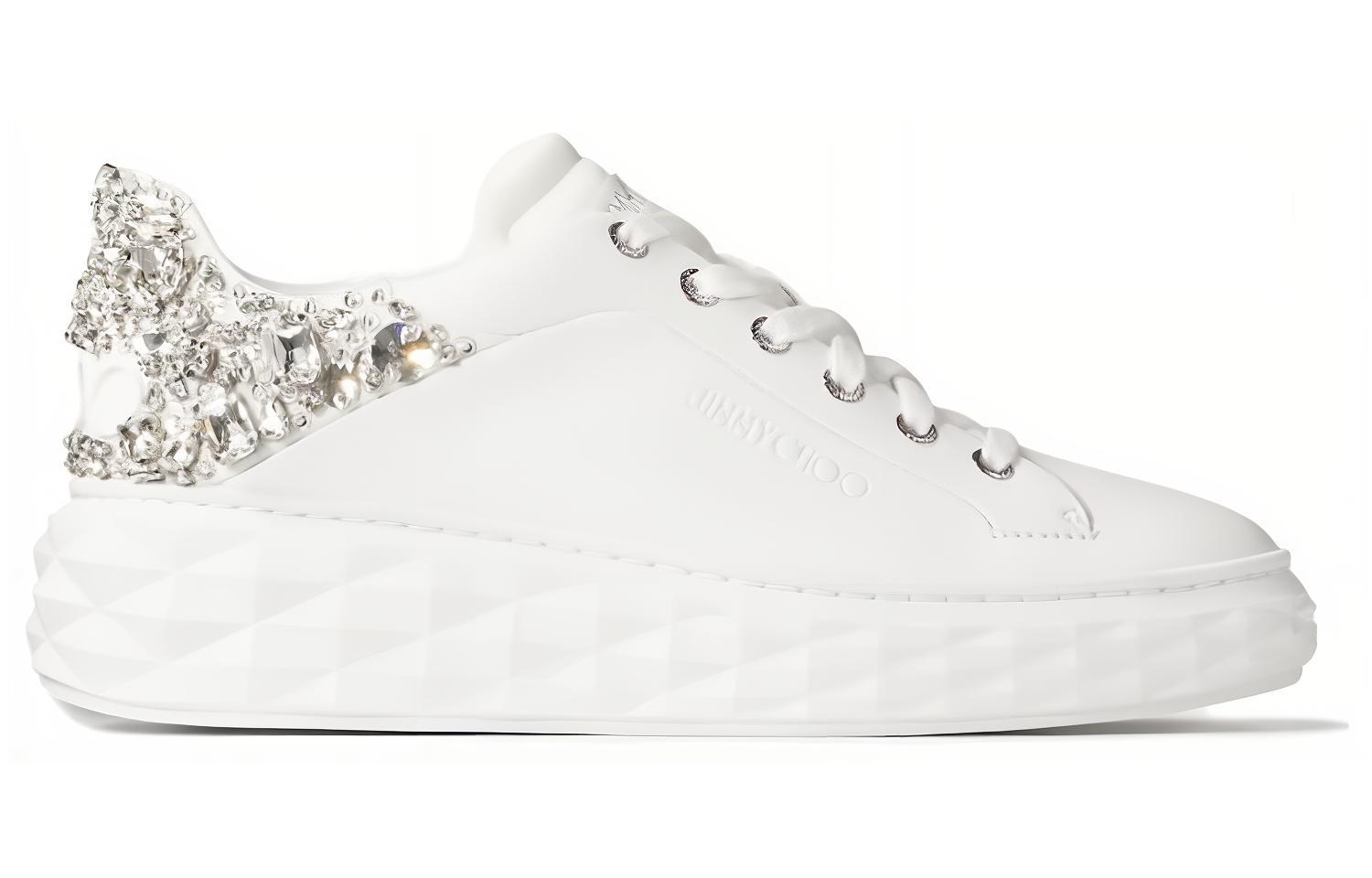 Diamond Maxi Кристальные кроссовки Jimmy Choo, Белый