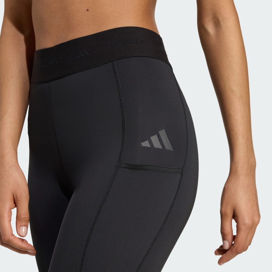 Узкие спортивные брюки ADIDAS PERFORMANCE Techfit COLD.RDY Full-Length, черный — фото 4