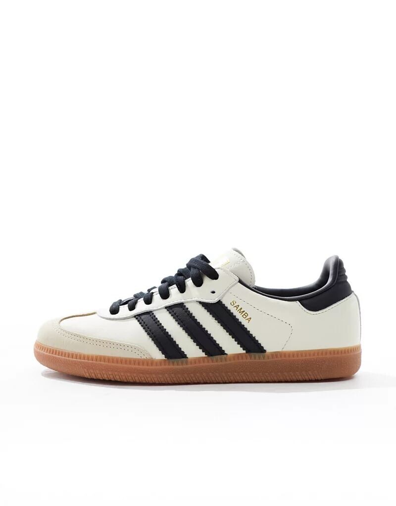 Кремовые и черные кроссовки adidas Originals Samba OG — фото 2