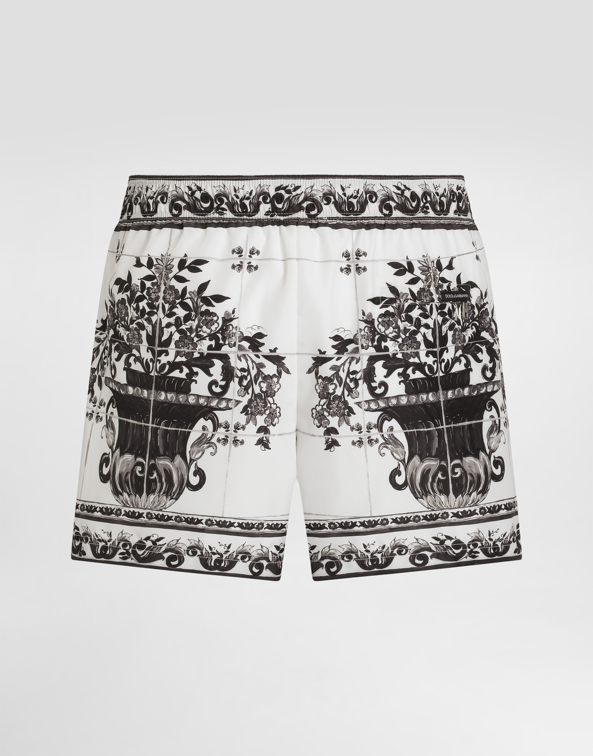 Короткие плавательные боксеры с принтом майолика Dolce & Gabbana, мультиколор — фото 3