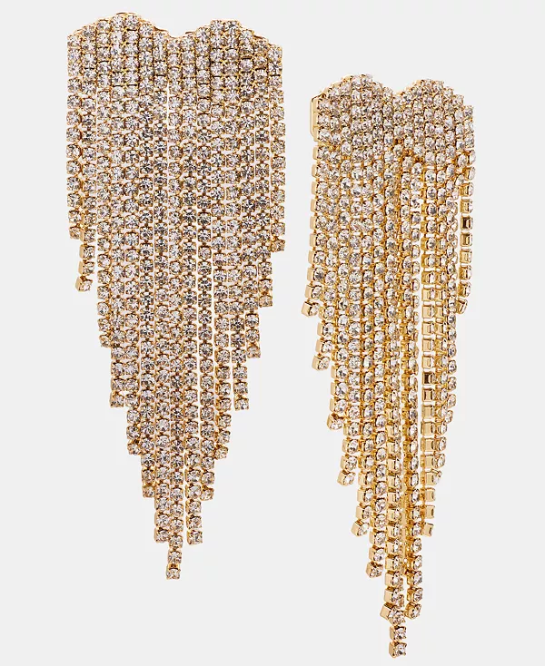 

Серьги-Люстры в форме сердца с паве, эксклюзив от Macy's I.N.C. International Concepts, gold/crystal