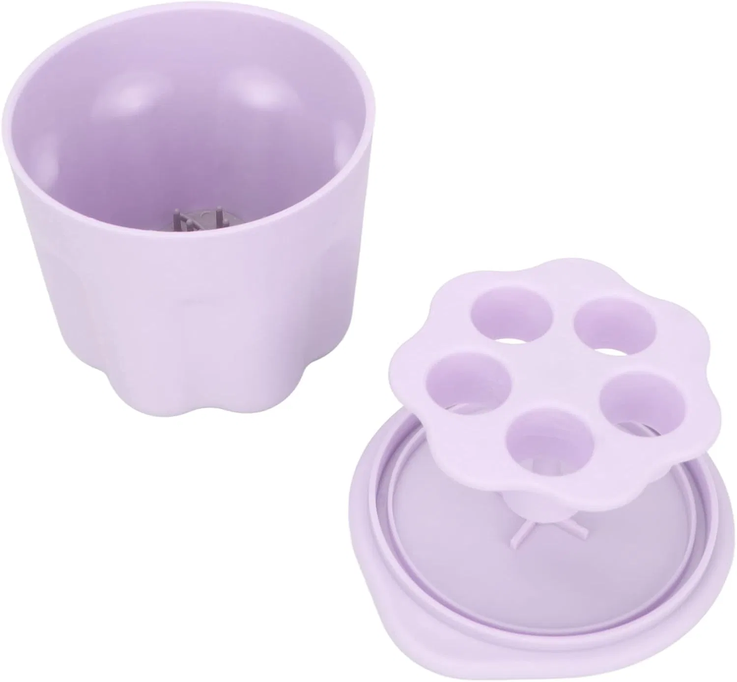 Средство для очистки кистей Silicone Brush Cleansing Bowl Jggld с подставкой для сушки, фиолетовый — фото 3
