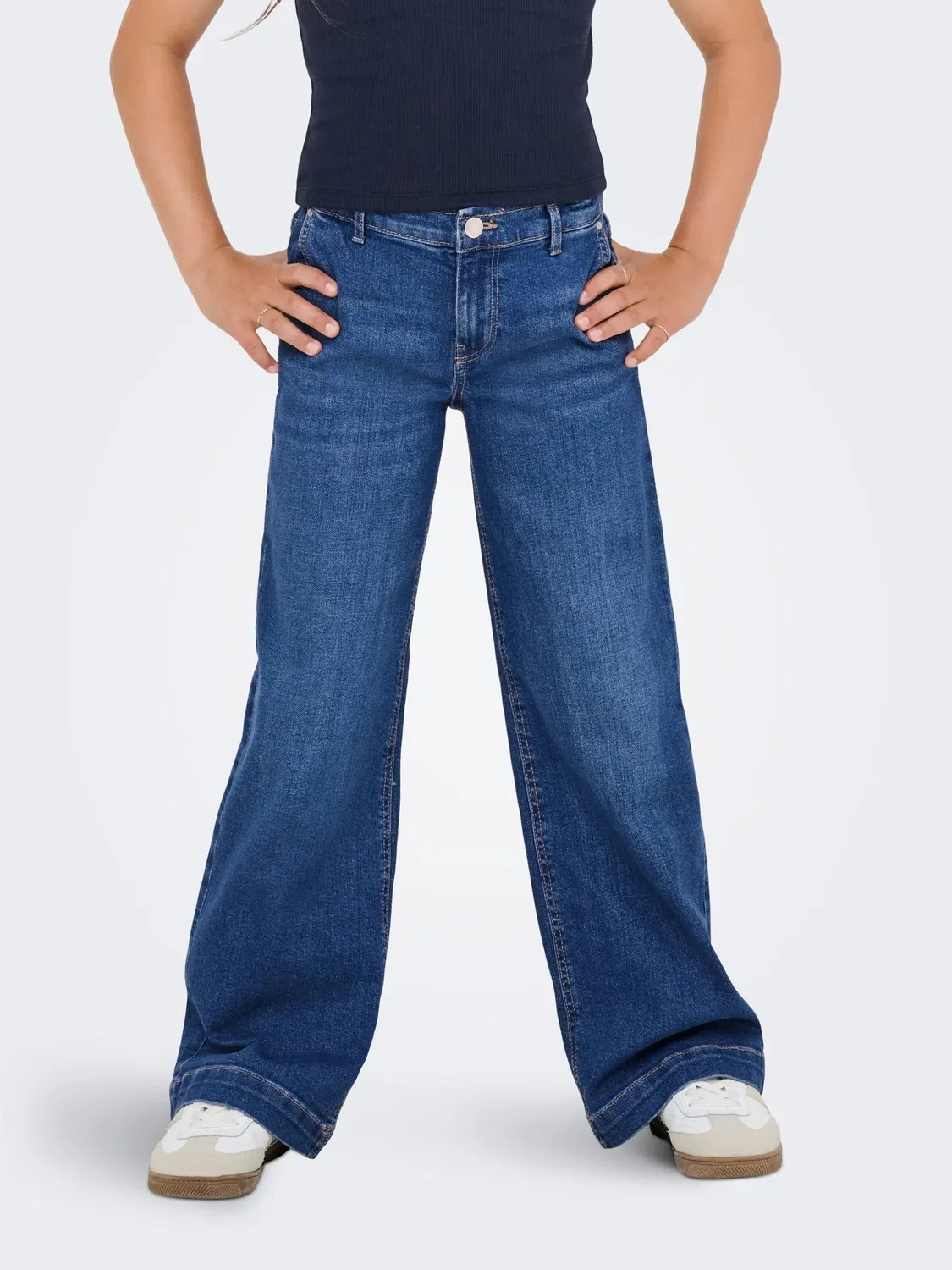 Джинсы с широкой штаниной, KIDS ONLY, light medium blue denim — фото 3