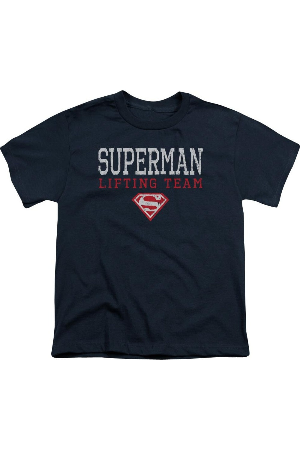 

Футболка с коротким рукавом для мальчиков Superman Lifting Team Gildan, темно-синий
