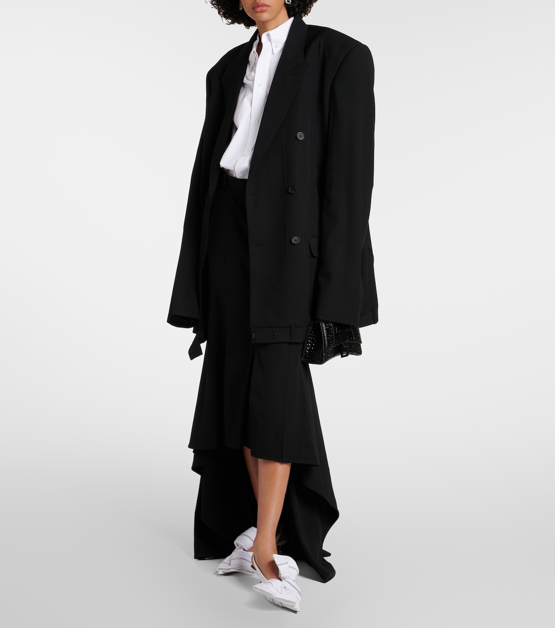 Нож 40 кожаные туфли-лодочки на ремешке Balenciaga, белый — фото 2