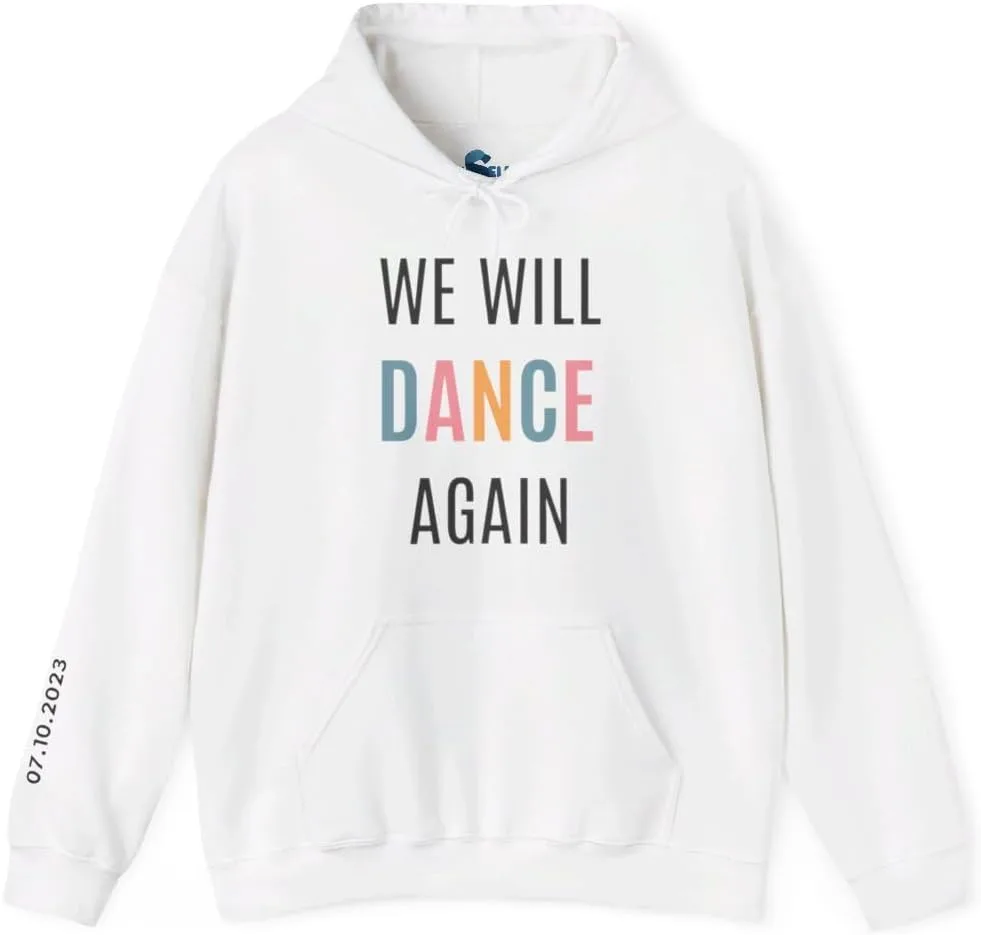 Толстовка Jewselry Israel с принтом We Will Dance Again и рукавом October 7th GENERIC, белый