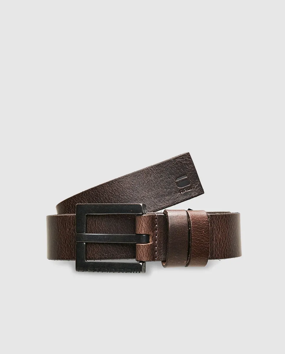 

Мужской ремень из темно-коричневой кожи G-Star Raw, коричневый