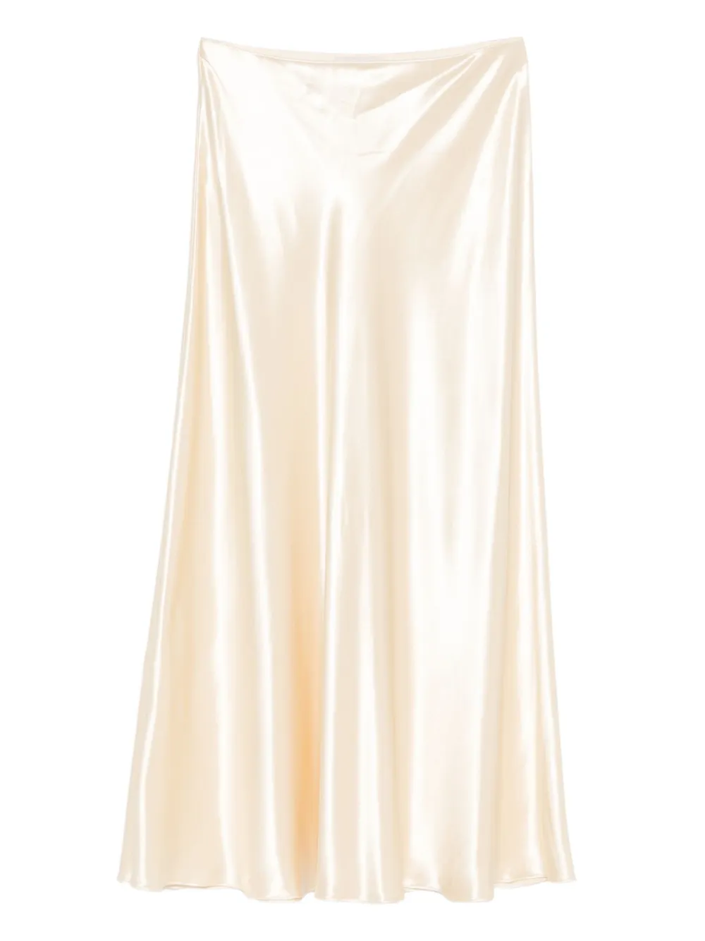 

Атласная юбка миди Alberta Ferretti, нейтральный