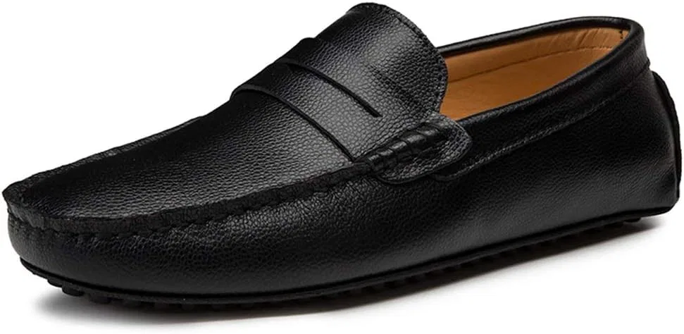 Лоферы кожаные мужские, Black TEDALIHAO