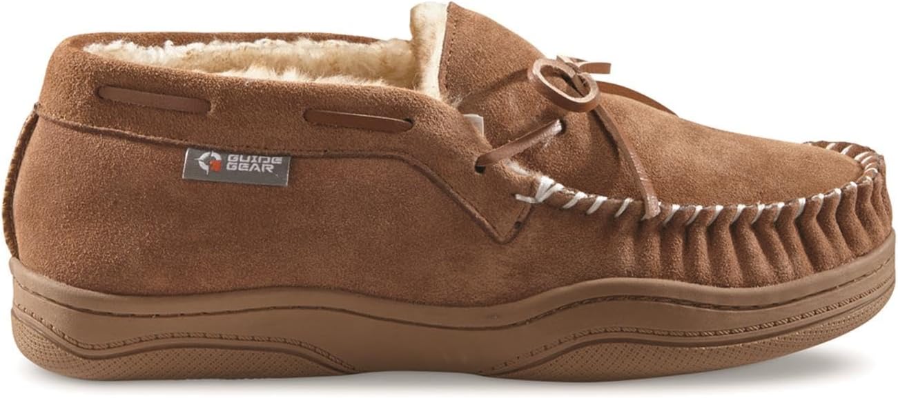 Мужские мокасины-тапочки Guide Gear из замши, стиль Чакка, для дома и улицы, Spice — фото 3